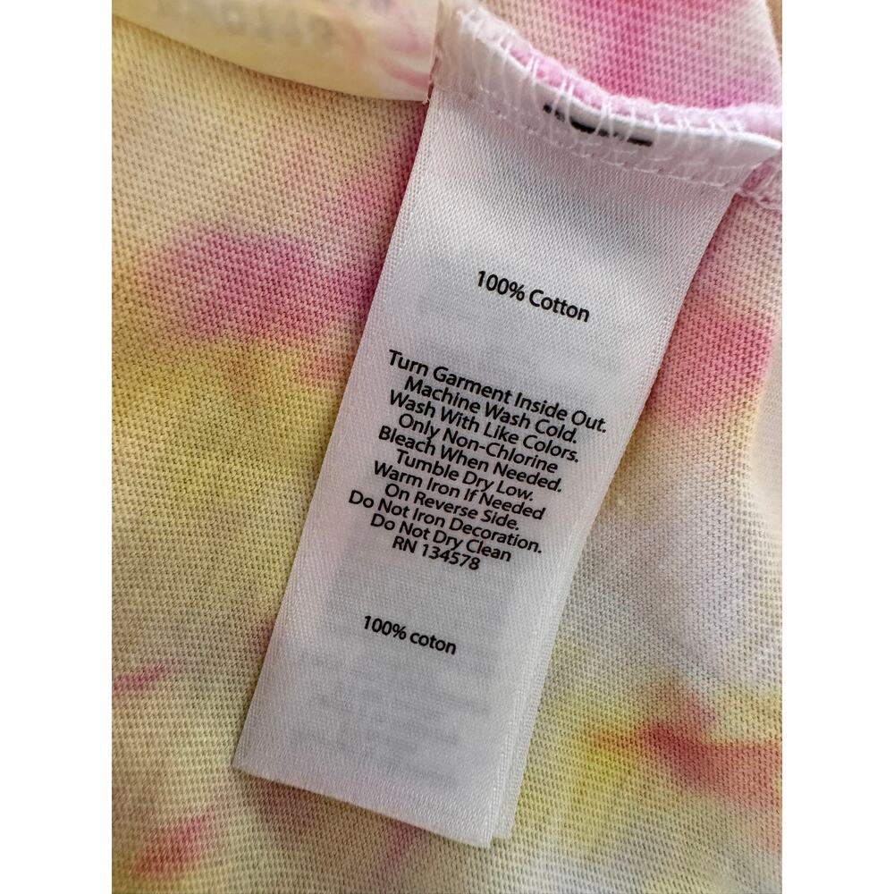 Vineyard Vines Womens XS Yellow Tie Dye Long Sleeve TShirt 100% Cotton - Picture 5 of 9